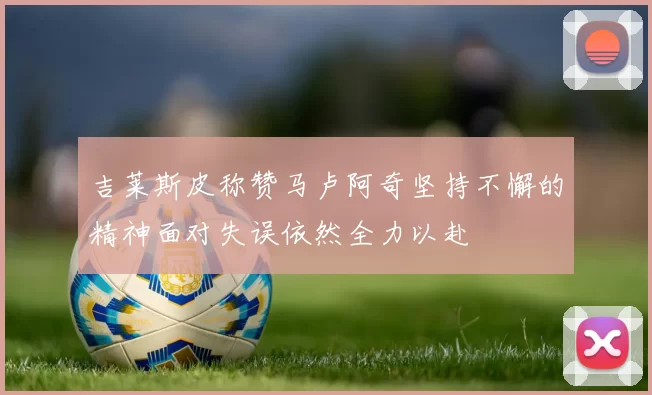 吉莱斯皮称赞马卢阿奇坚持不懈的精神面对失误依然全力以赴